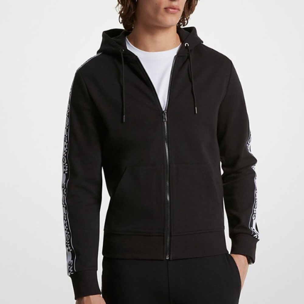 Michael Kors Logo Tape Cotton Blend Zip-Up Hoodie size XXL OF451X95MF - Picture 11 of 12